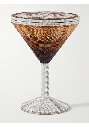 Judith Leiber Couture - Martini Espresso Crystal-embellished Silver-tone Clutch - Multi - One size