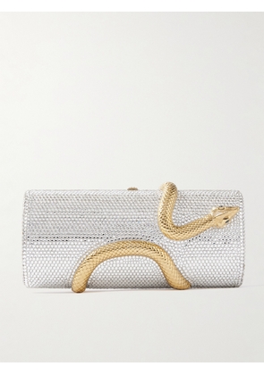 Judith Leiber Couture - Snake Crystal-embellished Gold And Silver-tone Clutch - One size