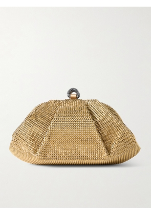 Judith Leiber Couture - Gemma Crystal-embellished Satin Clutch - Gold - One size