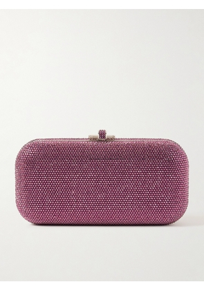 Judith Leiber Couture - Long Slide Crystal-embellished Silver-tone Clutch - Pink - One size