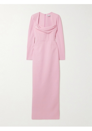 Rebecca Vallance - Nemy Draped Crepe Gown - Pink - UK 4,UK 6,UK 8,UK 10,UK 12,UK 14