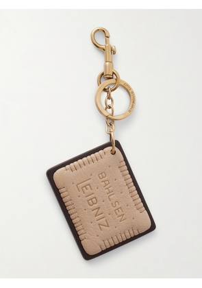 Anya Hindmarch - Leather And Gold-tone Keychain - Brown - One size
