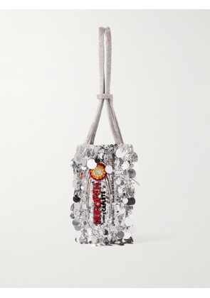 Anya Hindmarch - Nurofen Embellished Satin Mini Bag - Silver - One size