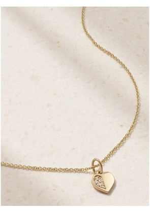 Sydney Evan - Half Heart 14-karat Gold Diamond Necklace - One size