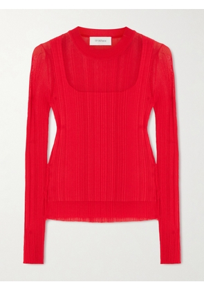 Sportmax - Ribbed-knit Top - Red - x small,small,medium,large,x large