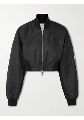 Sportmax - Cropped Shell Bomber Jacket - Black - UK 4,UK 6,UK 8,UK 10,UK 12,UK 14