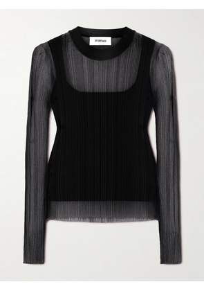 Sportmax - Ribbed-knit Top - Black - x small,small,medium,large,x large