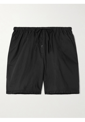 Deiji Studios - Flounce Ruffled Cotton-poplin Shorts - Black - xx small,x small,small,medium,large