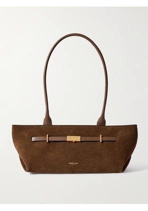 DeMellier - New York Leather-trimmed Suede Shoulder Bag - Brown - One size