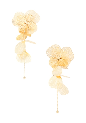 Lovers and Friends Claire Earrings in Metallic Gold.