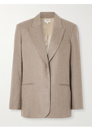 TWP - Sweet Pea Pinstriped Wool-blend Blazer - Neutrals - xx small,x small,small,medium,large,x large