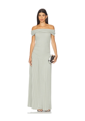 LIONESS Field Of Dreams Maxi Dress in Sage. Size L. Also in XXS, XS, S, M, XL, XXL.