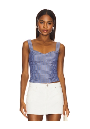 LIONESS Cobain Corset Top in Blue. Size L. Also in XXS, XS, S, XL, XXL.