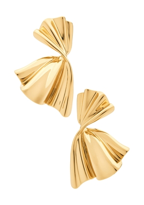 MIRANDA FRYE Monica Earrings in Metallic Gold.