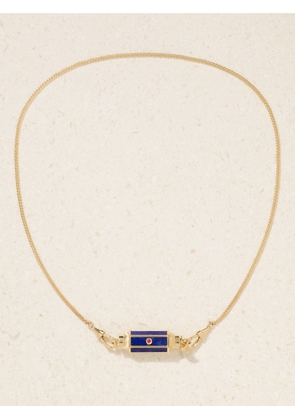 Marie Lichtenberg - Baby Locket 18-karat Gold, Lapis Lazuli And Ruby Necklace - Blue - One size