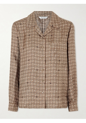 Max Mara - Printed Silk-twill Shirt - Brown - UK 4,UK 6,UK 8,UK 10,UK 12,UK 14,UK 16,UK 18