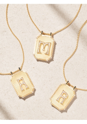 Marie Lichtenberg - Letter Scapular 18-karat Gold, Enamel And Diamond Necklace - A,E,M,R,S