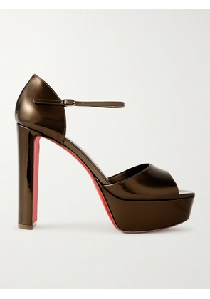 Christian Louboutin - Sandaloo 130 Mirrored-leather Platform Sandals - Metallic - IT35,IT36,IT36.5,IT37,IT37.5,IT38,IT38.5,IT39,IT39.5,IT40,IT40.5,IT41,IT41.5,IT42