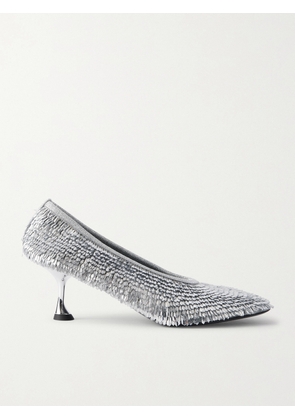 Proenza Schouler - Tee Sequined Mesh Pumps - Silver - IT37,IT38,IT38.5,IT39,IT39.5,IT40,IT40.5,IT41,IT42