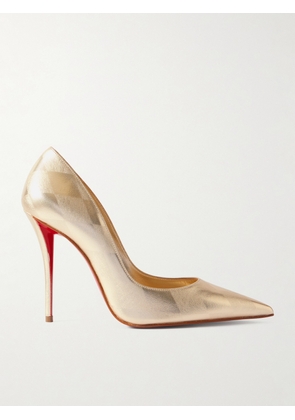 Christian Louboutin - Miss Z 100 Argyl Metallic Leather Pumps - Gold - IT35,IT36,IT36.5,IT37,IT37.5,IT38,IT38.5,IT39,IT39.5,IT40,IT40.5,IT41,IT41.5,IT42