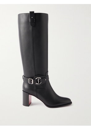 Christian Louboutin - Dianouchette Botta 70 Buckled Leather Knee Boots - Black - IT36,IT36.5,IT37,IT37.5,IT38,IT38.5,IT39,IT39.5,IT40,IT40.5,IT41,IT41.5,IT42