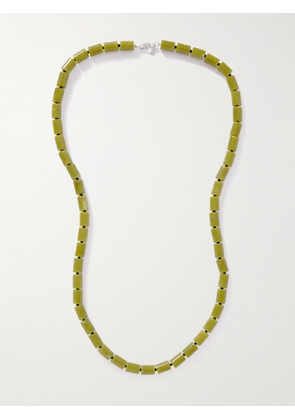 Le Sundial - Édith Silver Jade Necklace - Green - One size