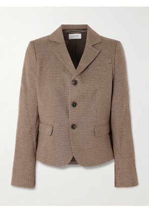 FRAME - The Plaid Riding Houndstooth Tweed Blazer - Brown - US0,US2,US4,US6,US8,US10,US12,US14