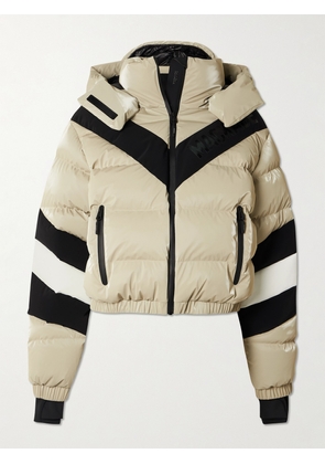 Mackage - Kairi Hooded Cropped Quilted Down Ski Jacket - Brown - xx small,x small,small,medium,large,x large