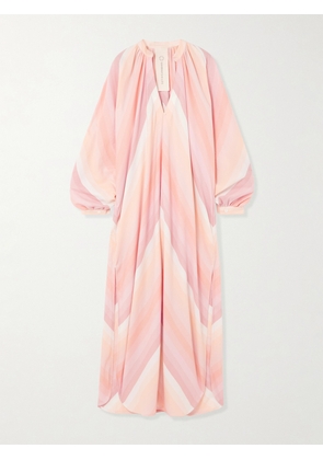 Marrakshi Life - The Touareg Striped Dégradé Cotton Maxi Dress - Pink - xx small,x small,small,medium,large,x large,xx large