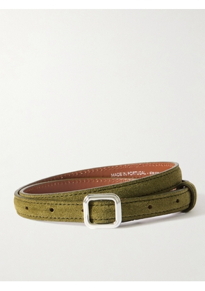 LIÉ STUDIO - The Georgia Slim Suede Waist Belt - Green - 75,85,95