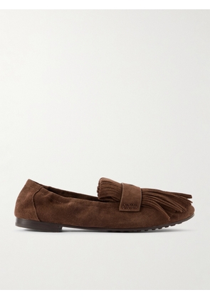 Tory Burch - Fringed Suede Loafers - Brown - US5.5,US6,US6.5,US7,US7.5,US8,US8.5,US9,US9.5,US10,US10.5,US11