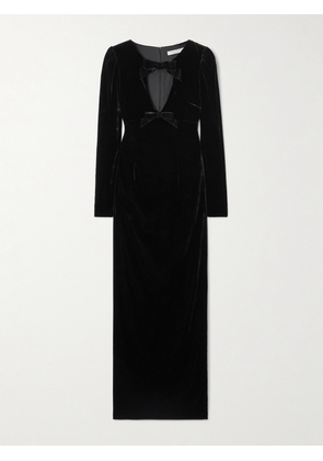 Alessandra Rich - Cutout Bow-embellished Velvet Gown - Black - IT36,IT38,IT40,IT42,IT44,IT46