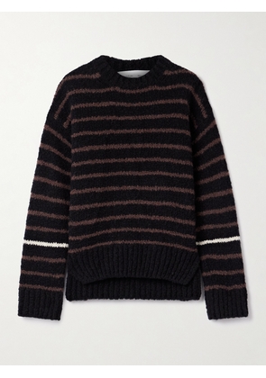 Proenza Schouler White Label - Leonie Striped Wool Sweater - Black - xx small,x small,small,medium,large,x large