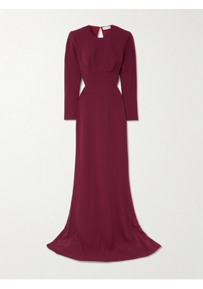 Stella McCartney - Open-back Cady Gown - Burgundy - IT34,IT36,IT38,IT40,IT42,IT44,IT46,IT48,IT50
