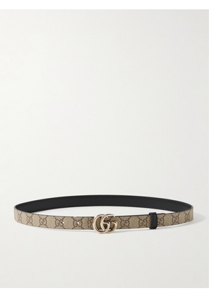 Gucci - Gg Marmont Reversible Leather Belt - Neutrals - 75,80,85,90,95,100