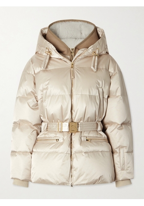 BOGNER - Lyra-ld Hooded Belted Layered Down Jacket - Ivory - FR 34,FR 36,FR 38,FR 40,FR 42