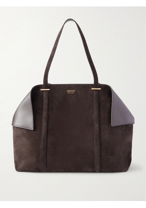 Ferragamo - Scarf Suede Tote - Brown - One size