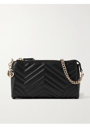 Gucci - Gg Marmont Mini Matelassé Leather Shoulder Bag - Black - One size