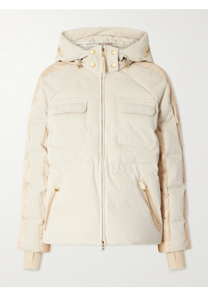 BOGNER - Marli Shell-trimmed Corduroy Down Jacket - Ivory - FR 34,FR 36,FR 38,FR 40,FR 42,FR 44