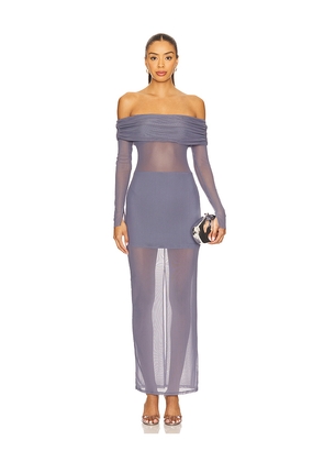 Lovers and Friends Fio Maxi Dress in Slate. Size L. Also in XS, XXS, S, M, XL.