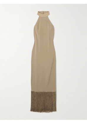 Taller Marmo - Berlin Fringed Crepe Gown - Green - IT36,IT38,IT40,IT42,IT44,IT46,IT48