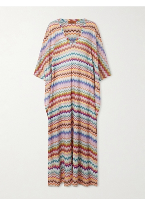 Missoni - Striped Metallic Crochet-knit Kaftan - Orange - x small,small,medium,large