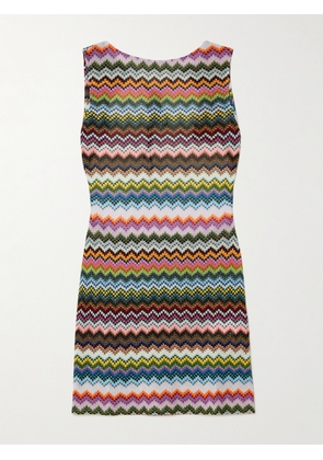 Missoni - Mare Open-back Striped Metallic Crochet-knit Mini Dress - Multi - IT36,IT38,IT40,IT42,IT44,IT46,IT48