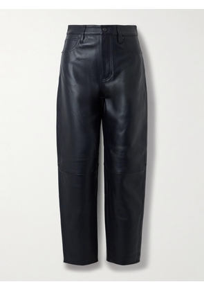FRAME - The Leather Neat Leather Barrel-leg Pants - Blue - 24,25,26,27,28,29,30,31,32