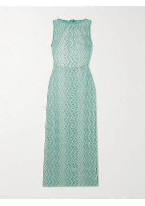 Missoni - Striped Metallic Crochet-knit Coverup - Blue - IT36,IT38,IT40,IT42,IT44,IT46,IT48