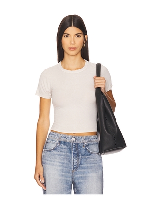 Michael Lauren Rhea Short Sleeve Fitted Top in Ivory. Size M. Also in S, XS.