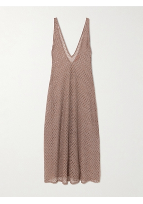 Missoni - Metallic Crochet-knit Coverup - Brown - IT36,IT38,IT40,IT42,IT44,IT46,IT48
