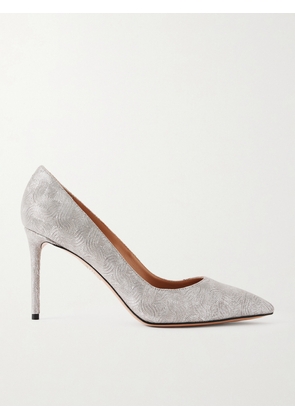 Aquazzura - Purist 85 Metallic Leather Pumps - Silver - IT35,IT36,IT36.5,IT37,IT37.5,IT38,IT38.5,IT39,IT39.5,IT40,IT40.5,IT41,IT41.5,IT42