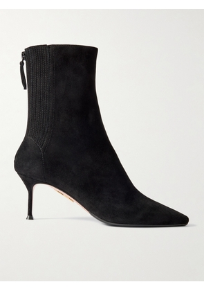 Aquazzura - Saint Honoré 65 Suede Ankle Boots - Black - IT35,IT36,IT36.5,IT37,IT37.5,IT38,IT38.5,IT39,IT39.5,IT40,IT40.5,IT41,IT41.5,IT42
