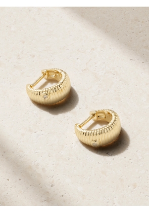 Yvonne Léon - 9-karat Gold Diamond Hoop Earrings - One size